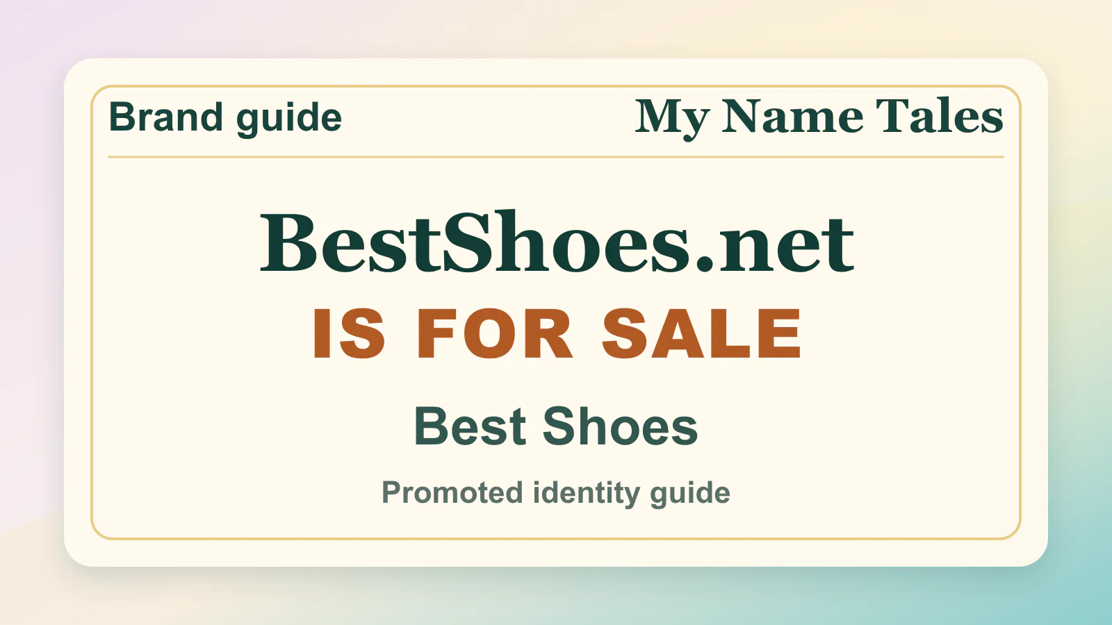 Best Shoes brandable domain guide thumbnail on My Name Tales