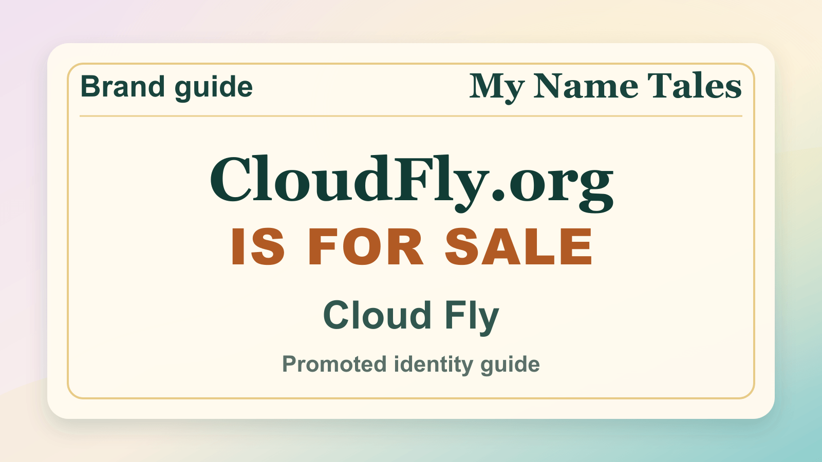 Cloud Fly identity guide image — CloudFly.org is for sale