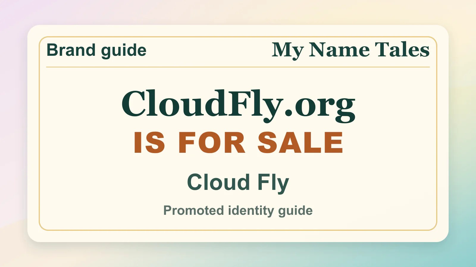 Cloud Fly brandable domain guide thumbnail on My Name Tales