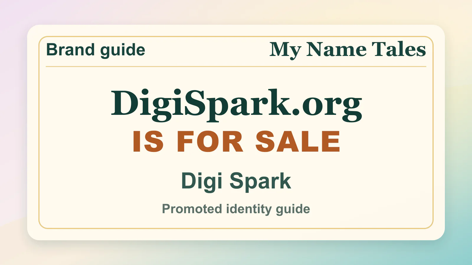 Digi Spark brandable domain guide thumbnail on My Name Tales