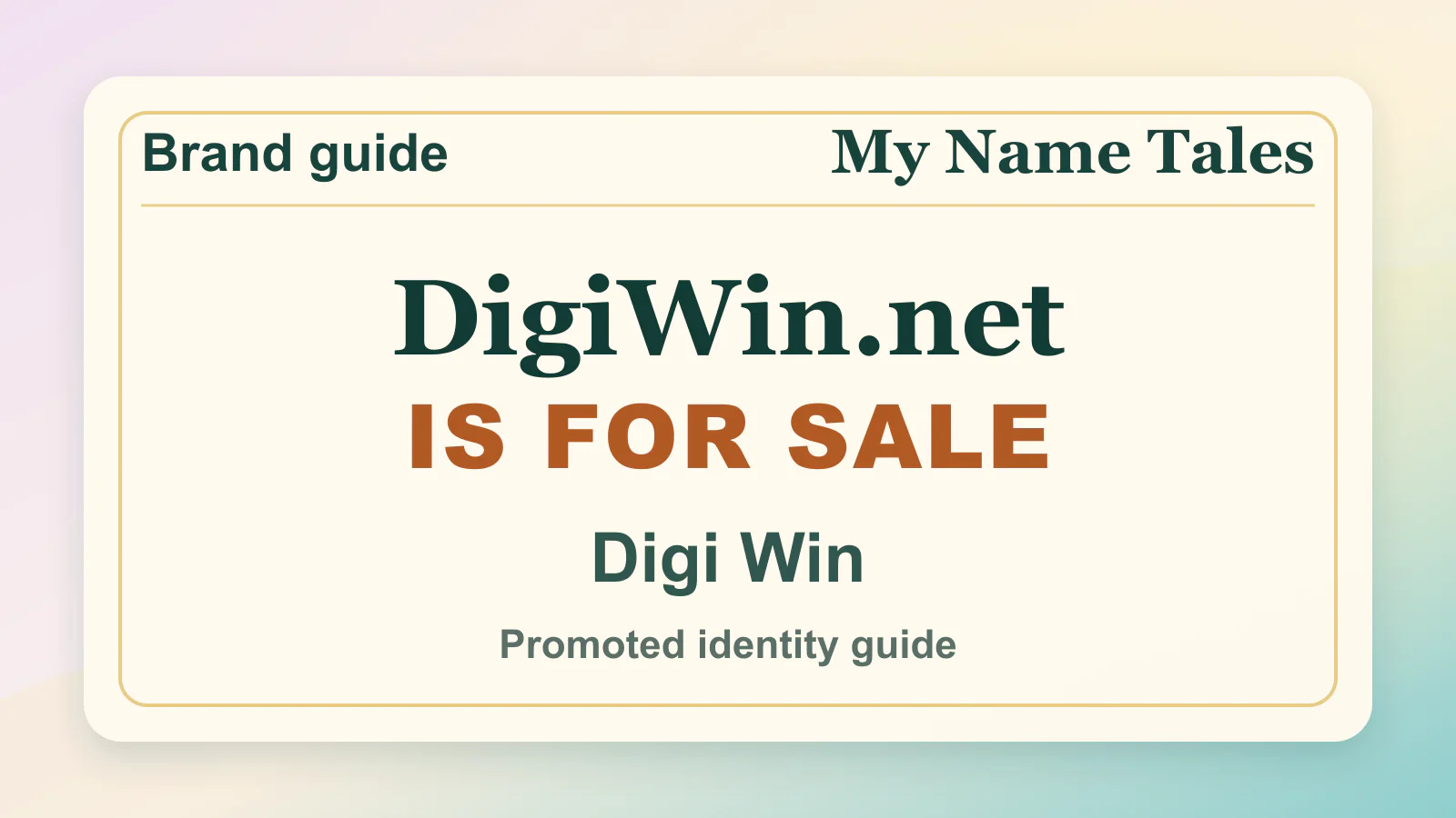 Digi Win brandable domain guide thumbnail on My Name Tales