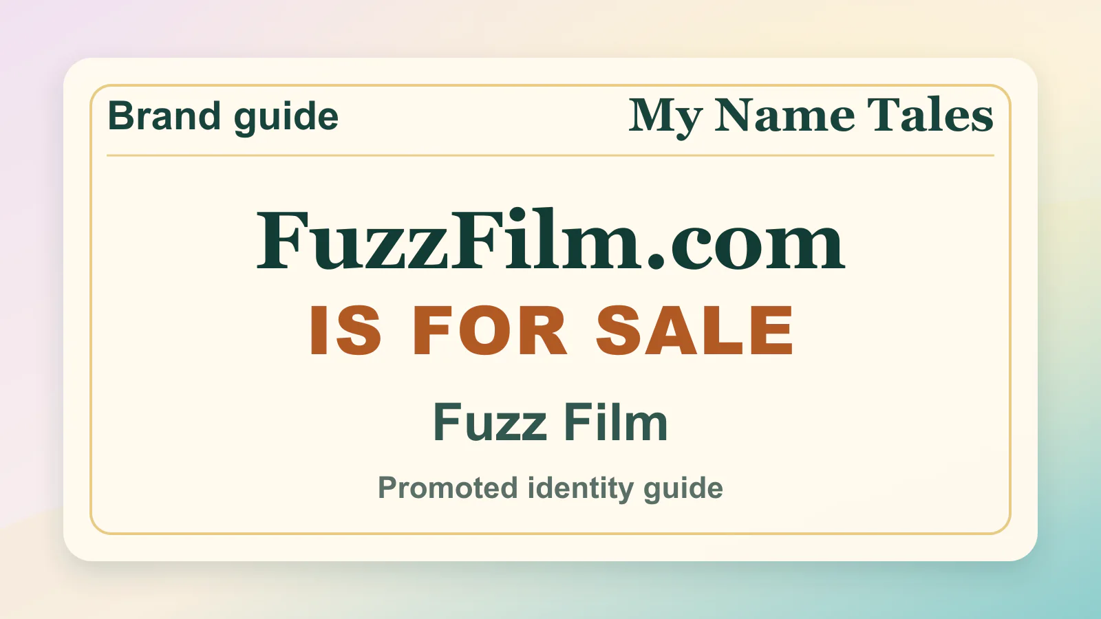 Fuzz Film brandable domain guide thumbnail on My Name Tales
