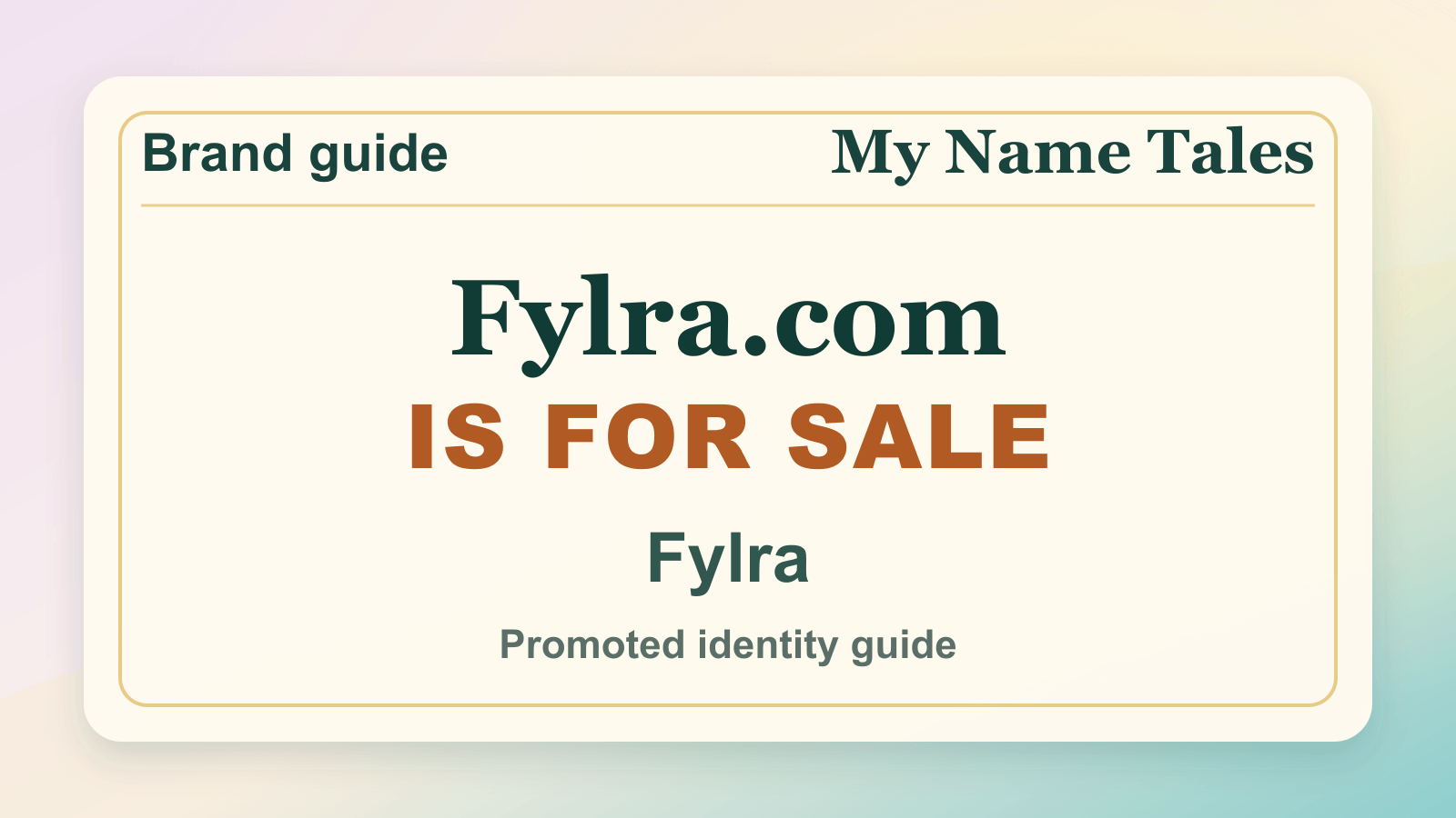 Fylra identity guide image — Fylra.com is for sale
