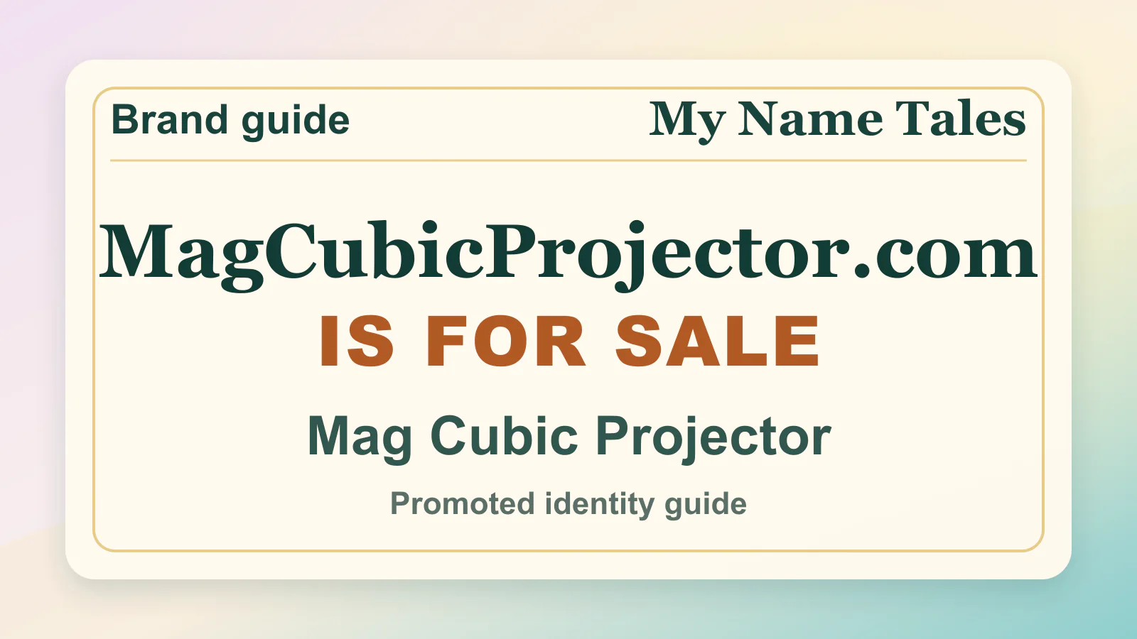Mag Cubic Projector brandable domain guide thumbnail on My Name Tales