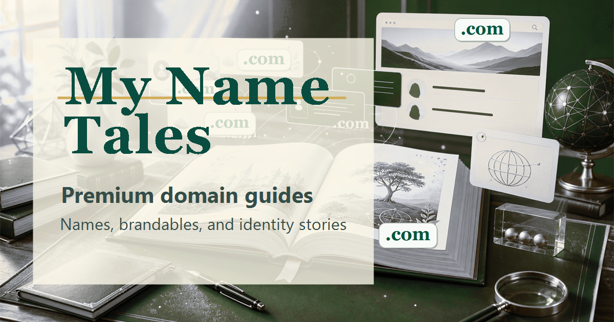 My Name Tales personal name and brandable domain guide homepage preview