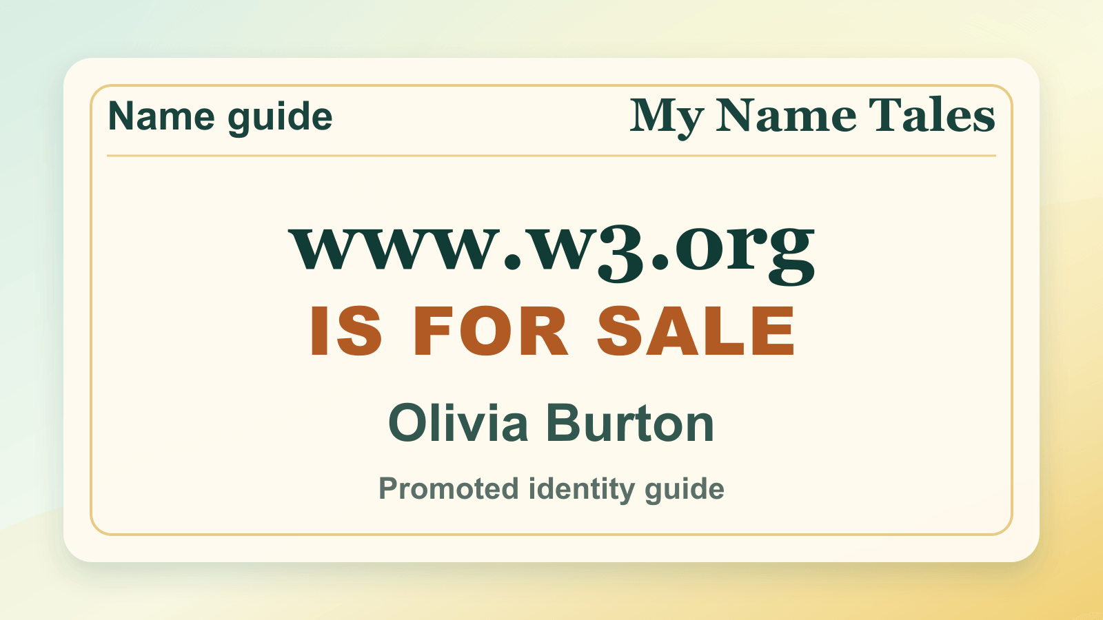 Olivia Burton identity guide image — OliviaBurton.org is for sale