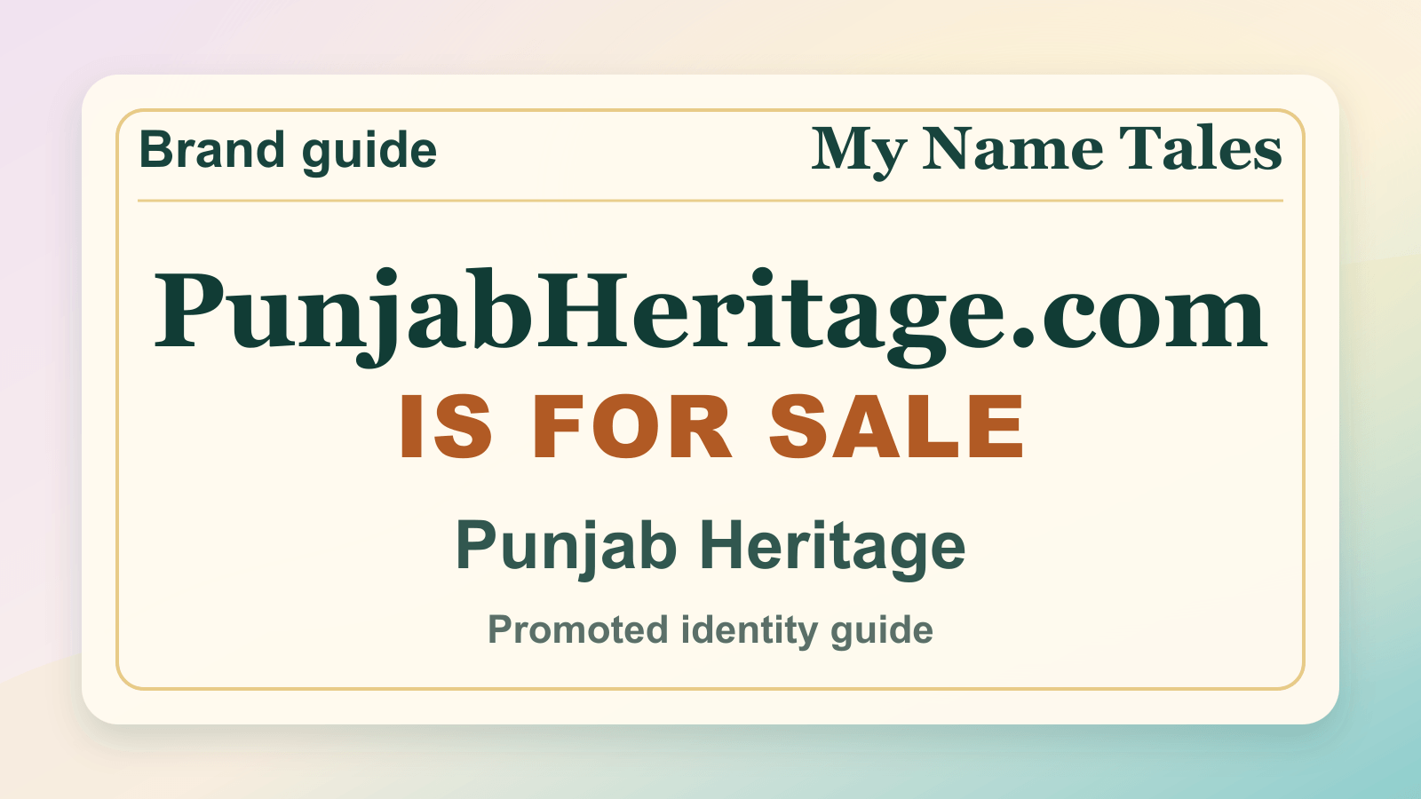 Punjab Heritage identity guide image — PunjabHeritage.com is for sale