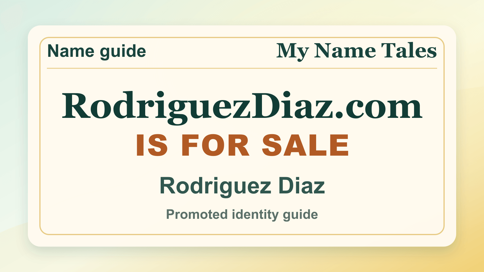 Rodriguez Diaz identity guide image — RodriguezDiaz.com is for sale