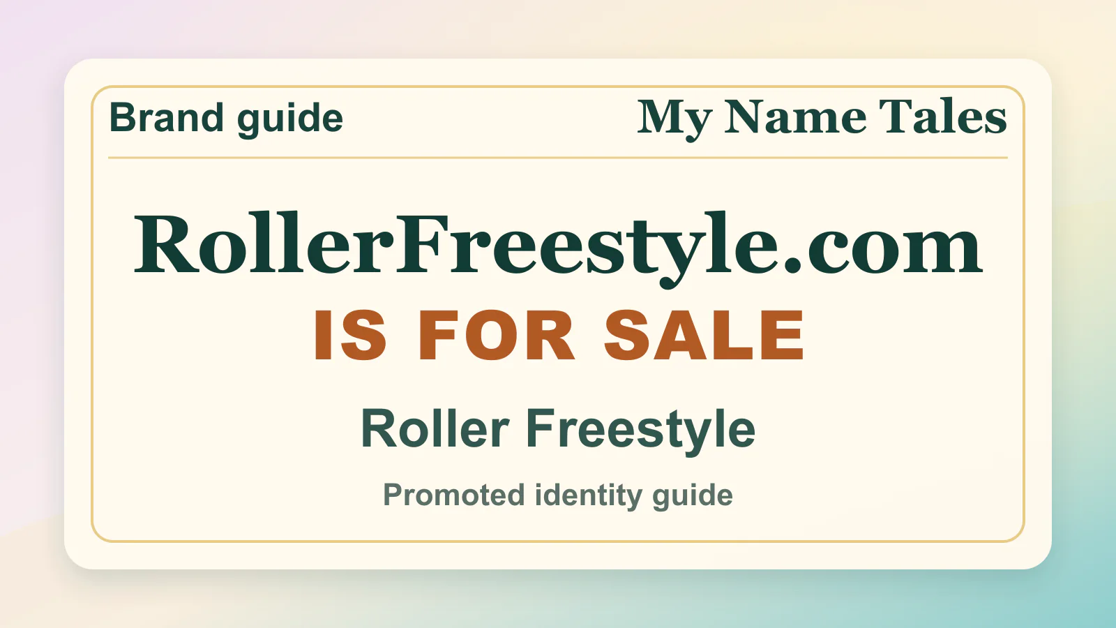 Roller Freestyle brandable domain guide thumbnail on My Name Tales