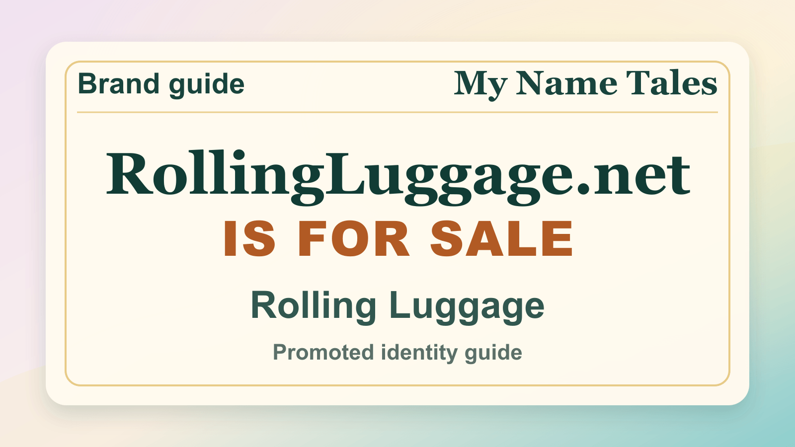 Rolling Luggage identity guide image — RollingLuggage.net is for sale