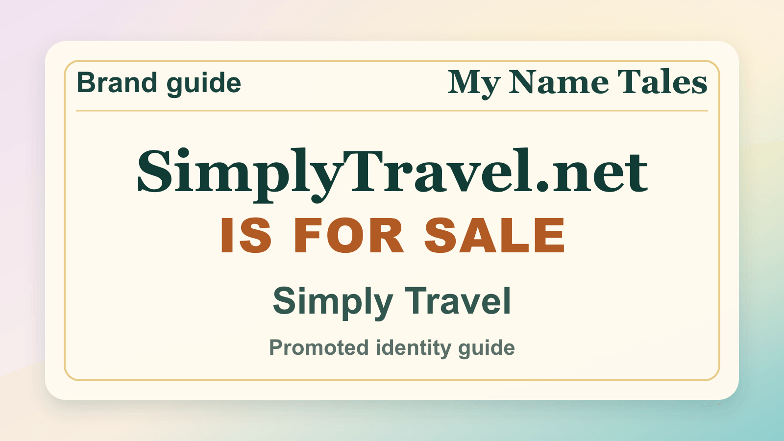 Simply Travel identity guide image — SimplyTravel.net is for sale