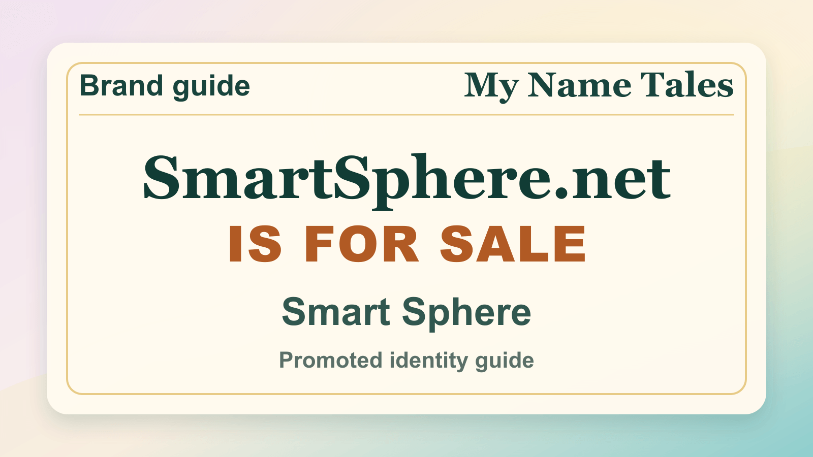 Smart Sphere identity guide image — SmartSphere.net is for sale