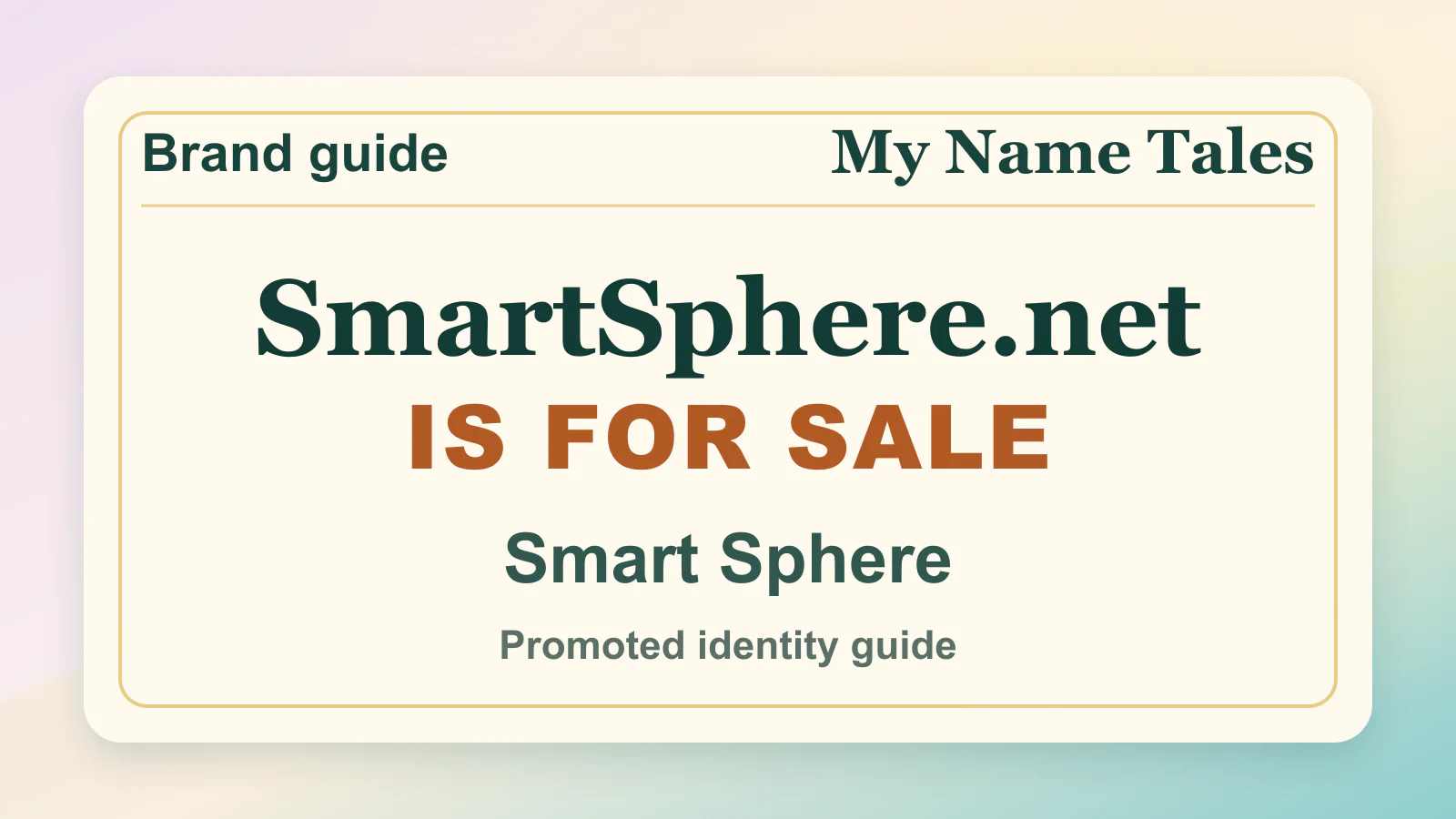 Smart Sphere brandable domain guide thumbnail on My Name Tales
