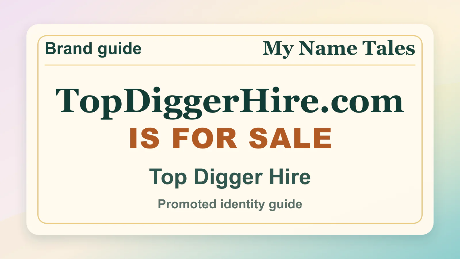 Top Digger Hire brandable domain guide thumbnail on My Name Tales