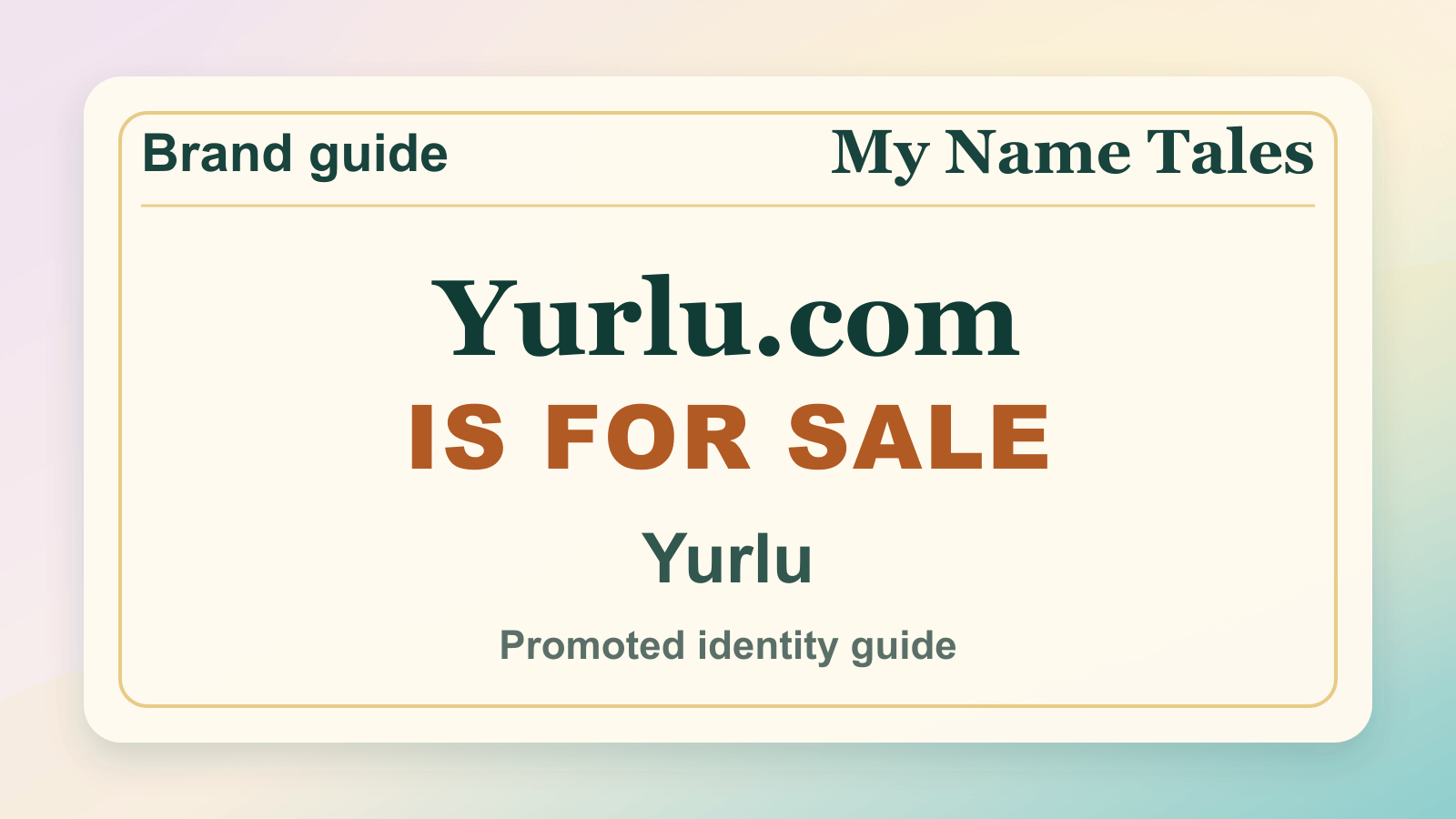 Yurlu identity guide image — Yurlu.com is for sale